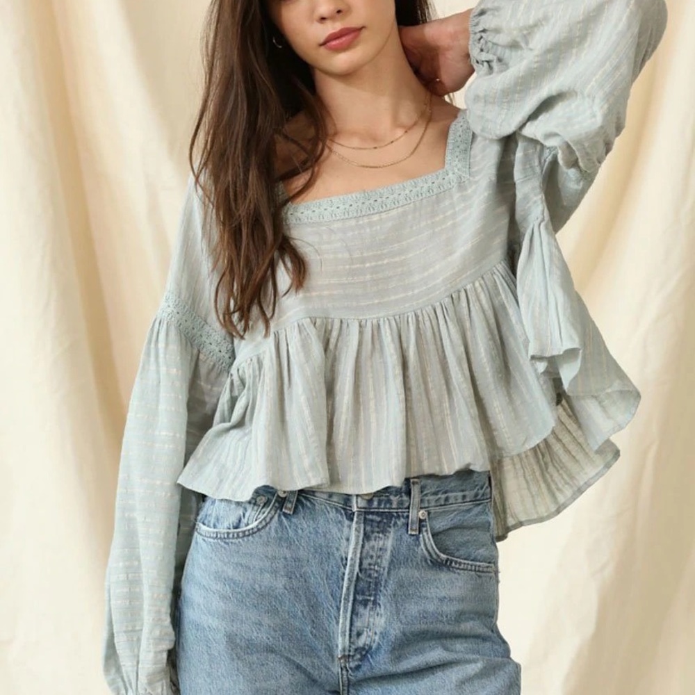 Mellie Woven Gauze Top - M - Picture 3 of 5